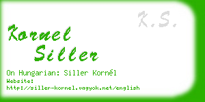 kornel siller business card
