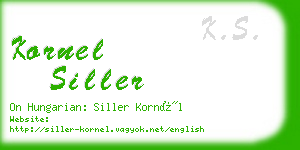 kornel siller business card